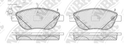 Комплект тормозных колодок NiBK PN0187W