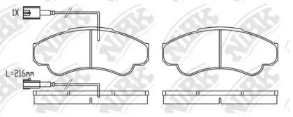 Комплект тормозных колодок NiBK PN0220W