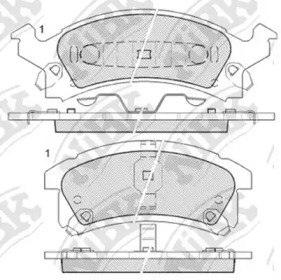 Комплект тормозных колодок NiBK PN0311