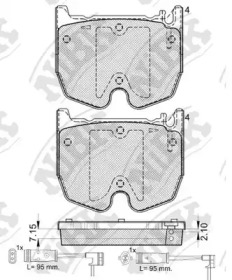 Комплект тормозных колодок NiBK PN0341W