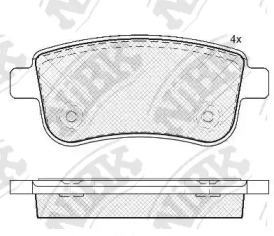 Комплект тормозных колодок NiBK PN0381