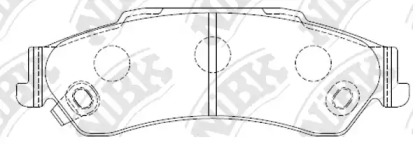 Комплект тормозных колодок NiBK PN0414