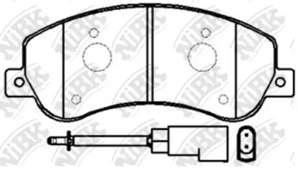 Комплект тормозных колодок NiBK PN0444W