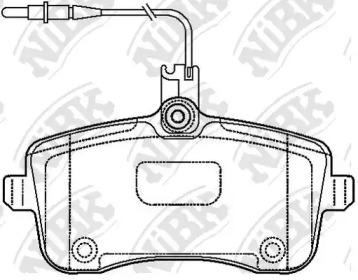 Комплект тормозных колодок NiBK PN0469W