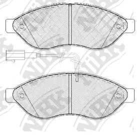 Комплект тормозных колодок NiBK PN0474W