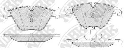 Комплект тормозных колодок NiBK PN0512