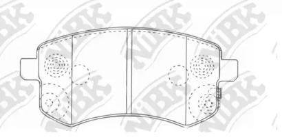 Комплект тормозных колодок NiBK PN0543