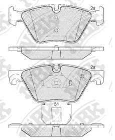 Комплект тормозных колодок NiBK PN0545