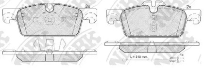 Комплект тормозных колодок NiBK PN0563W