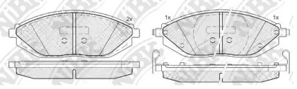 Комплект тормозных колодок NiBK PN0570