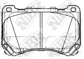 Комплект тормозных колодок NiBK PN11002