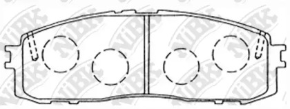 Комплект тормозных колодок NiBK PN1142