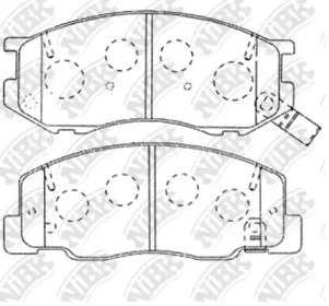 Комплект тормозных колодок NiBK PN1404