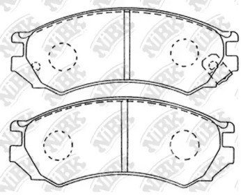 Комплект тормозных колодок NiBK PN2188