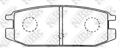 Комплект тормозных колодок NiBK PN3152