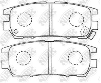 Комплект тормозных колодок NiBK PN3280