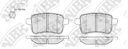 Комплект тормозных колодок NiBK PN41001W