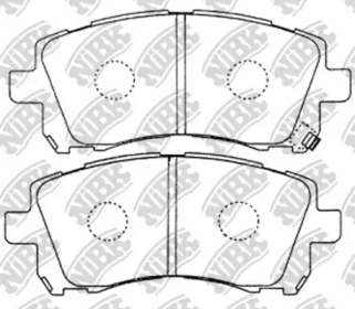 Комплект тормозных колодок (высокопроизв. тормоза) NiBK PN7390S
