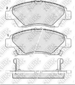 Комплект тормозных колодок NiBK PN8868