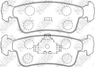 Комплект тормозных колодок NiBK PN9008