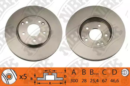 Тормозной диск NiBK RN1087