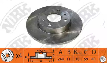 Тормозной диск NiBK RN1385