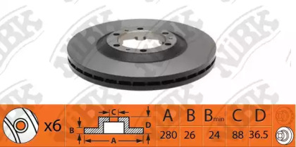 Тормозной диск NiBK RN1395