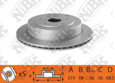 Тормозной диск NiBK RN1528
