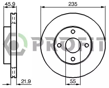 Тормозной диск PROFIT 5010-1104