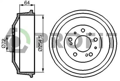 Тормозный барабан PROFIT 5020-0008