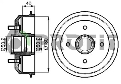 Тормозный барабан PROFIT 5020-0022