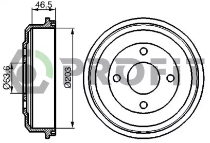 Тормозный барабан PROFIT 5020-0027