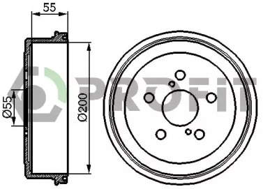 Тормозный барабан PROFIT 5020-0085