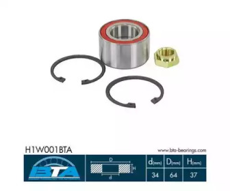 Комплект подшипника BTA H1W001BTA