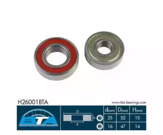 Комплект подшипника BTA H26001BTA