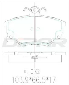 Комплект тормозных колодок DITAS DFB1416