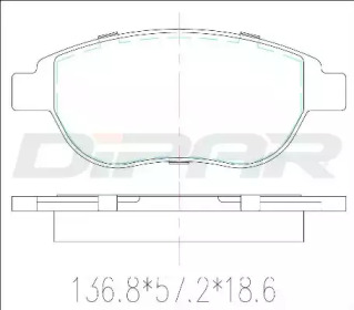 Комплект тормозных колодок DITAS DFB2464