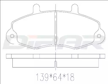 Комплект тормозных колодок DITAS DFB2668