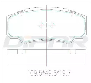 Комплект тормозных колодок DITAS DFB2711