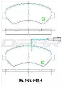 Комплект тормозных колодок DITAS DFB2713