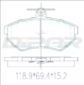 Комплект тормозных колодок DITAS DFB3088