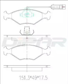 Комплект тормозных колодок DITAS DFB3180