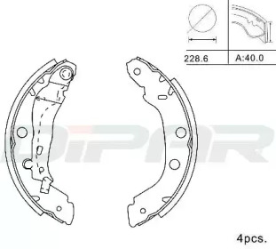 Комлект тормозных накладок DITAS DPB1018