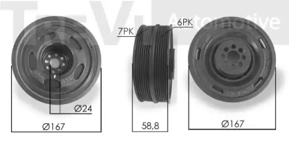 Ременный шкив TREVI AUTOMOTIVE PC1236