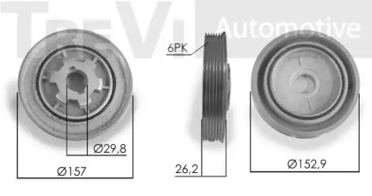 Ременный шкив TREVI AUTOMOTIVE PC1239