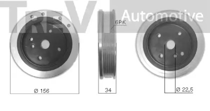 Ременный шкив TREVI AUTOMOTIVE PC1241