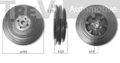 Ременный шкив TREVI AUTOMOTIVE PC1283