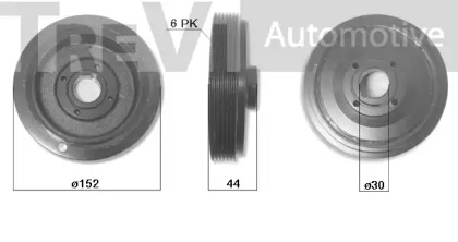 Ременный шкив TREVI AUTOMOTIVE PC1292