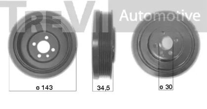 Ременный шкив TREVI AUTOMOTIVE PC1036