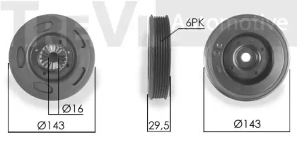 Ременный шкив TREVI AUTOMOTIVE PC1181